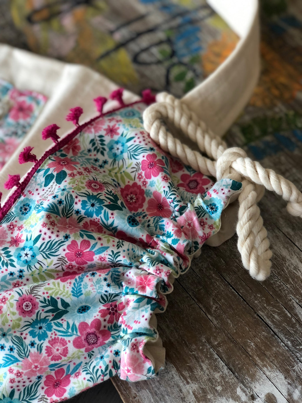 Bolsa para tapete de yoga - Flores