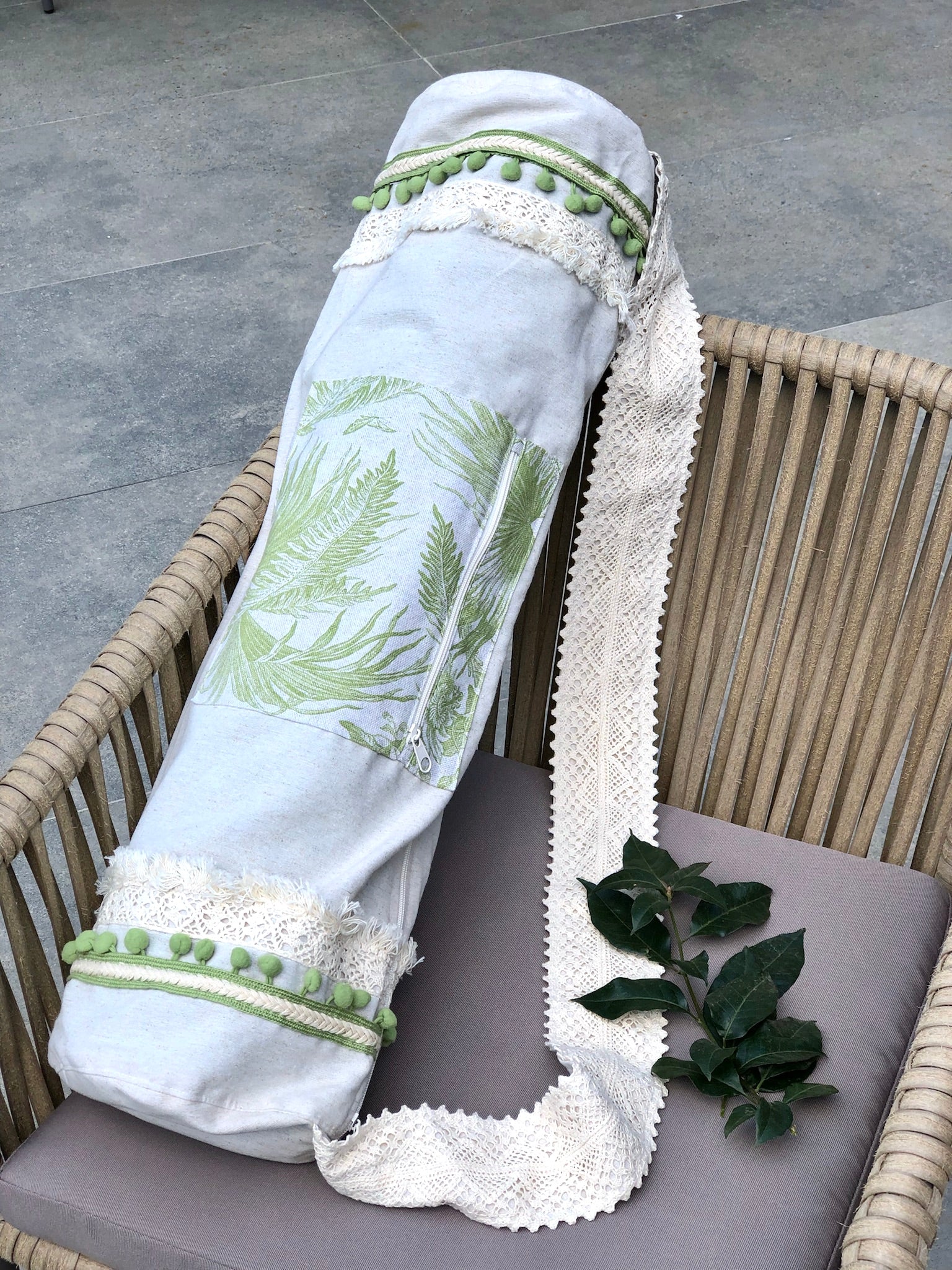 Bolsa para tapete de yoga - Hojas