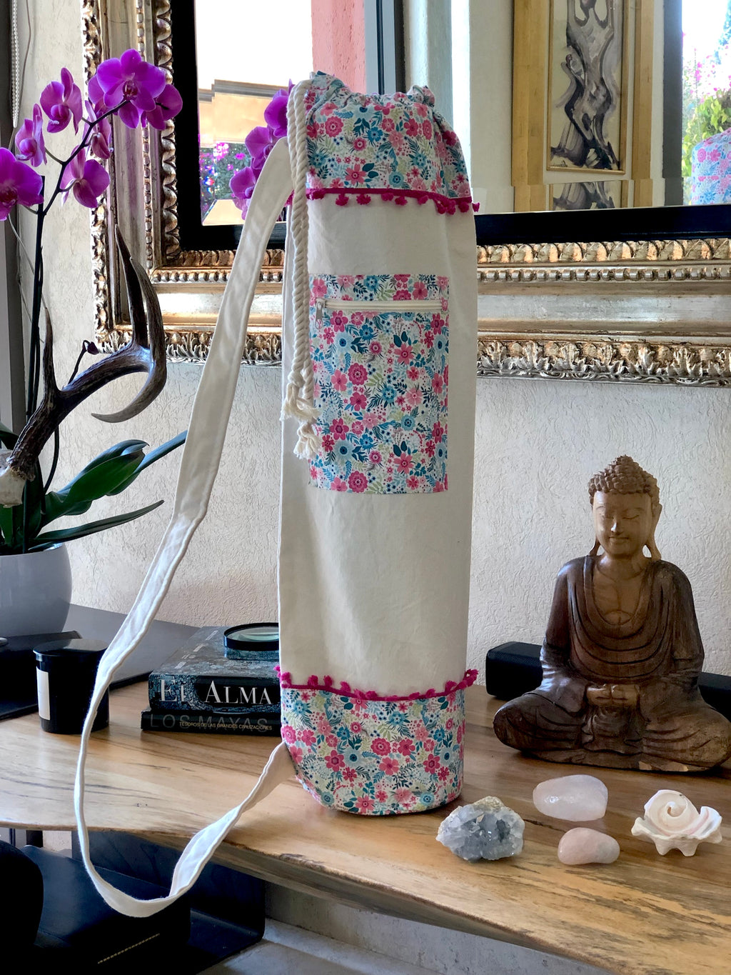 Bolsa para tapete de yoga - Flores