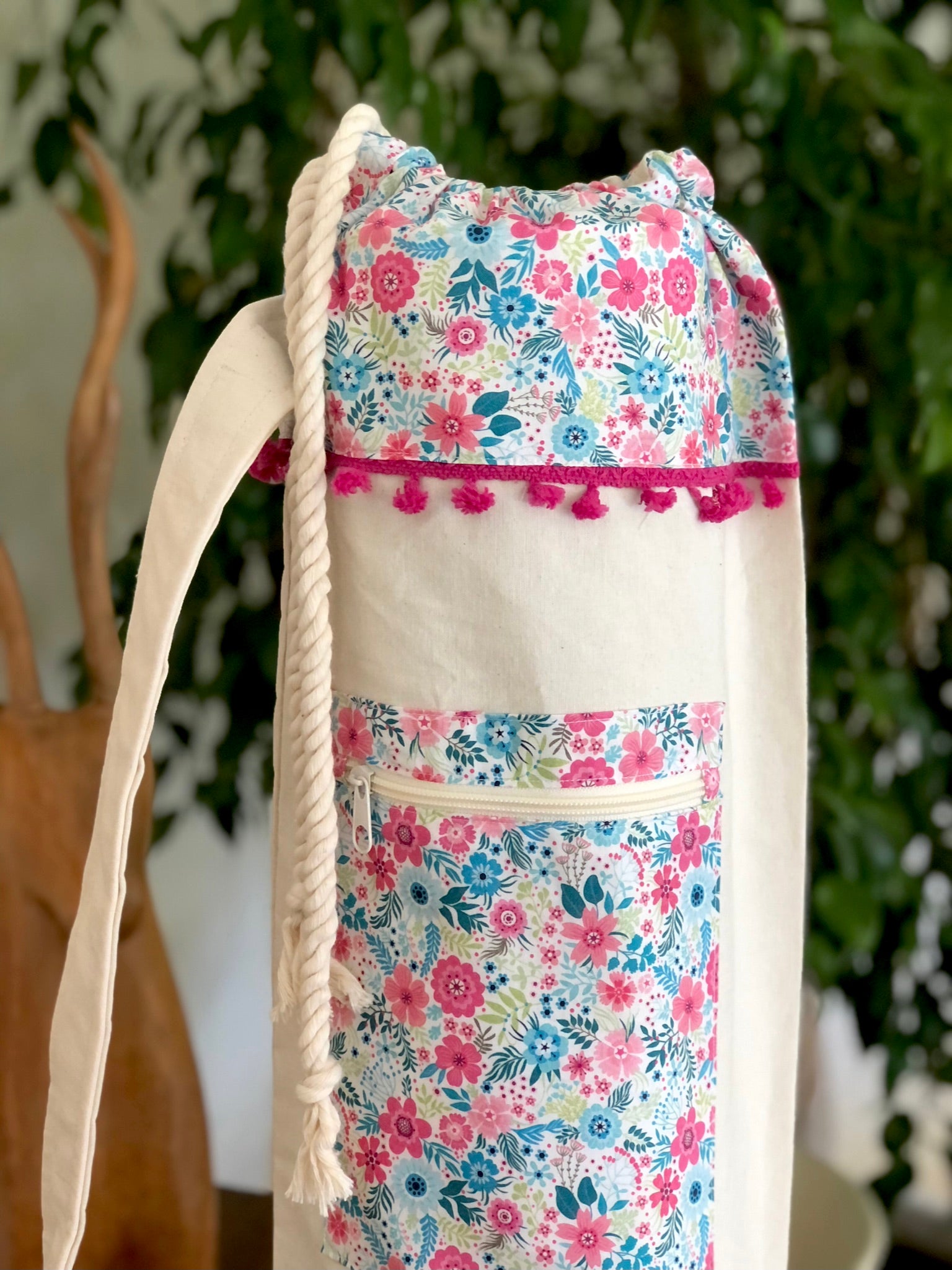 Bolsa para tapete de yoga - Flores