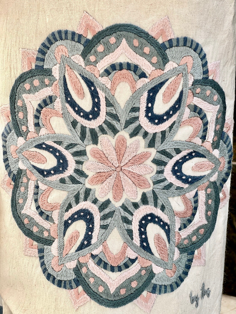Bolsa para tapete de yoga - Mandala bordado