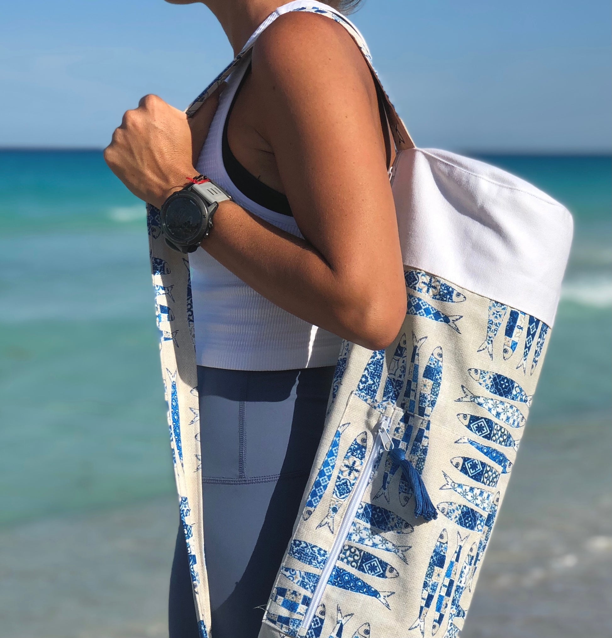 Bolsa para tapete de yoga - Peces