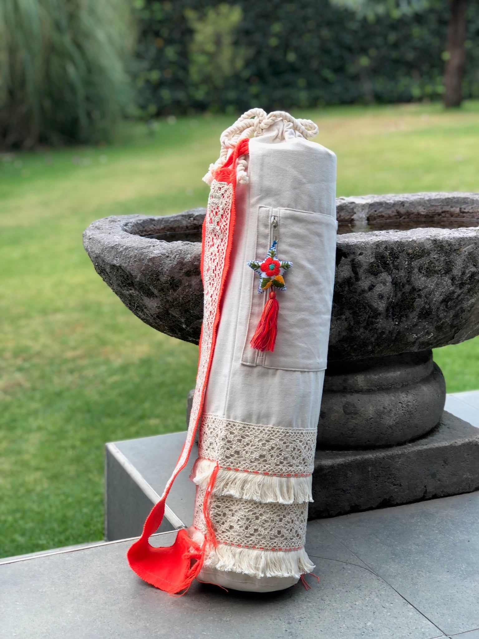 Bolsa para tapete de yoga - Beige