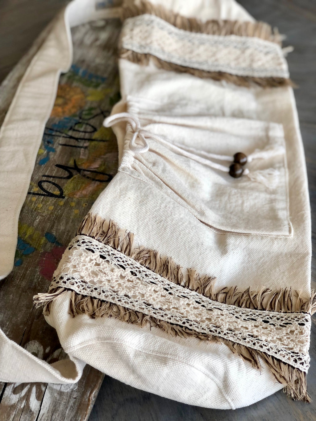 Bolsa para tapete de yoga - Beige