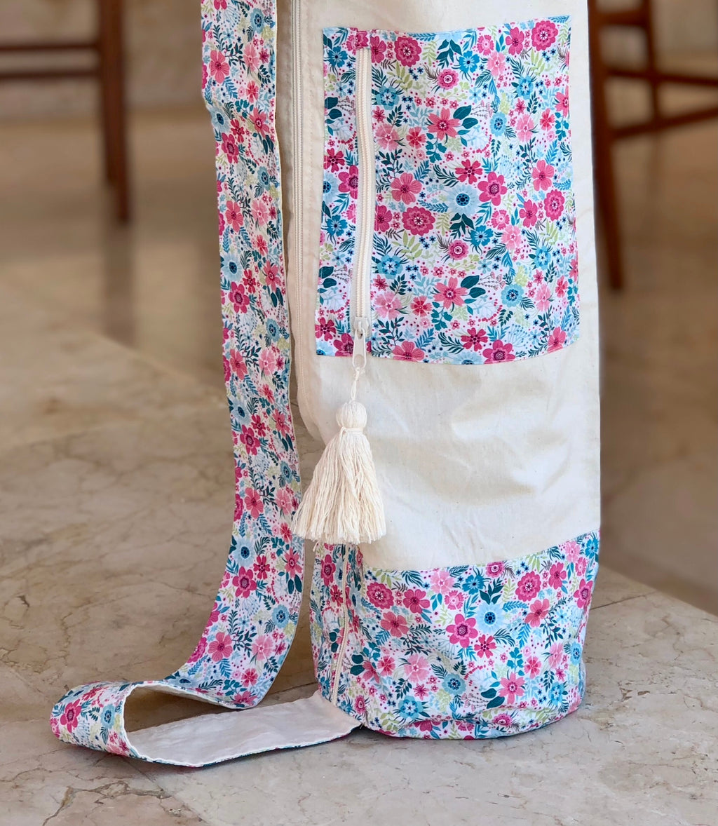 Bolsa para tapete de yoga - Flores