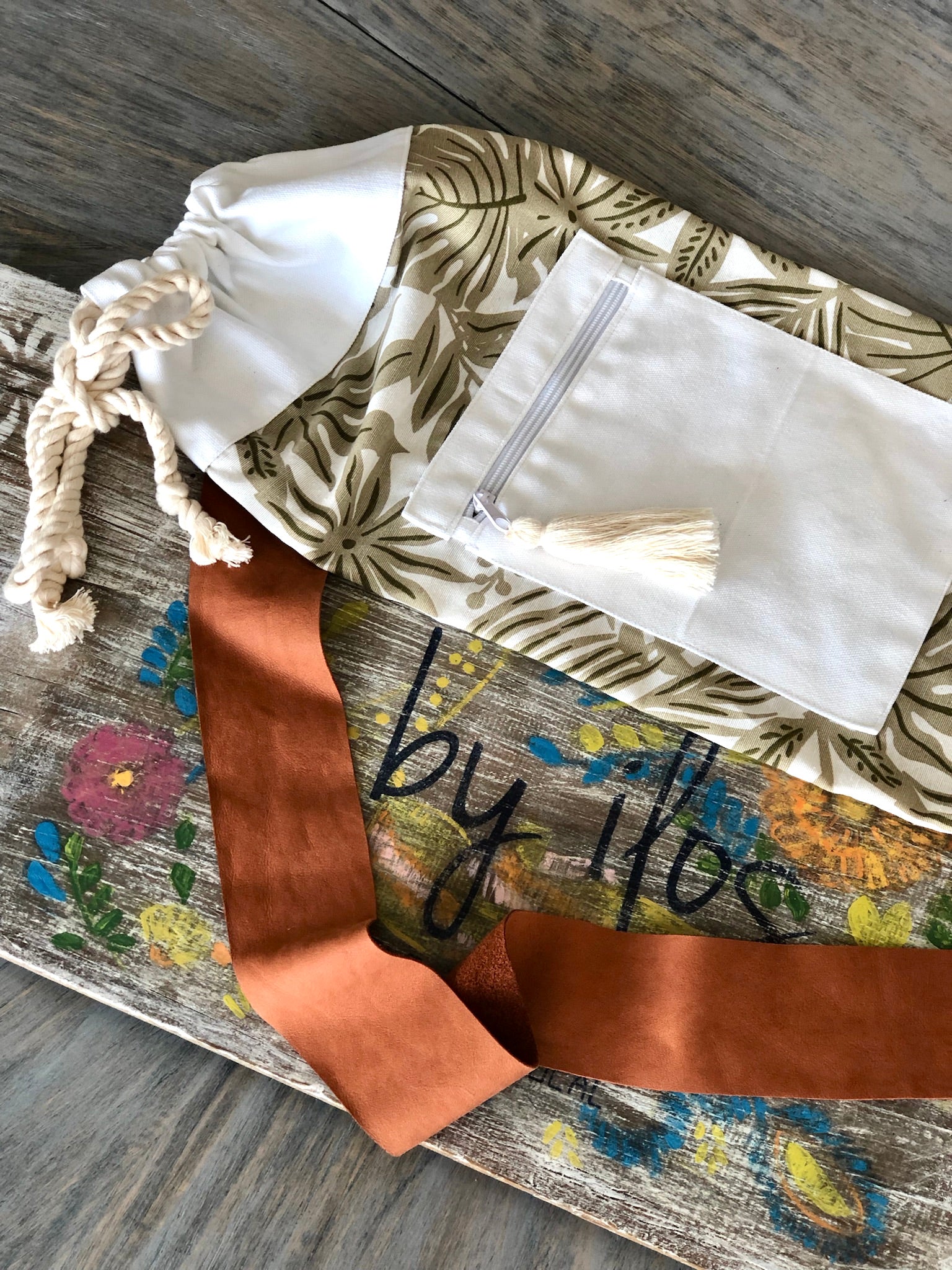 Bolsa para tapete de yoga - Hojas
