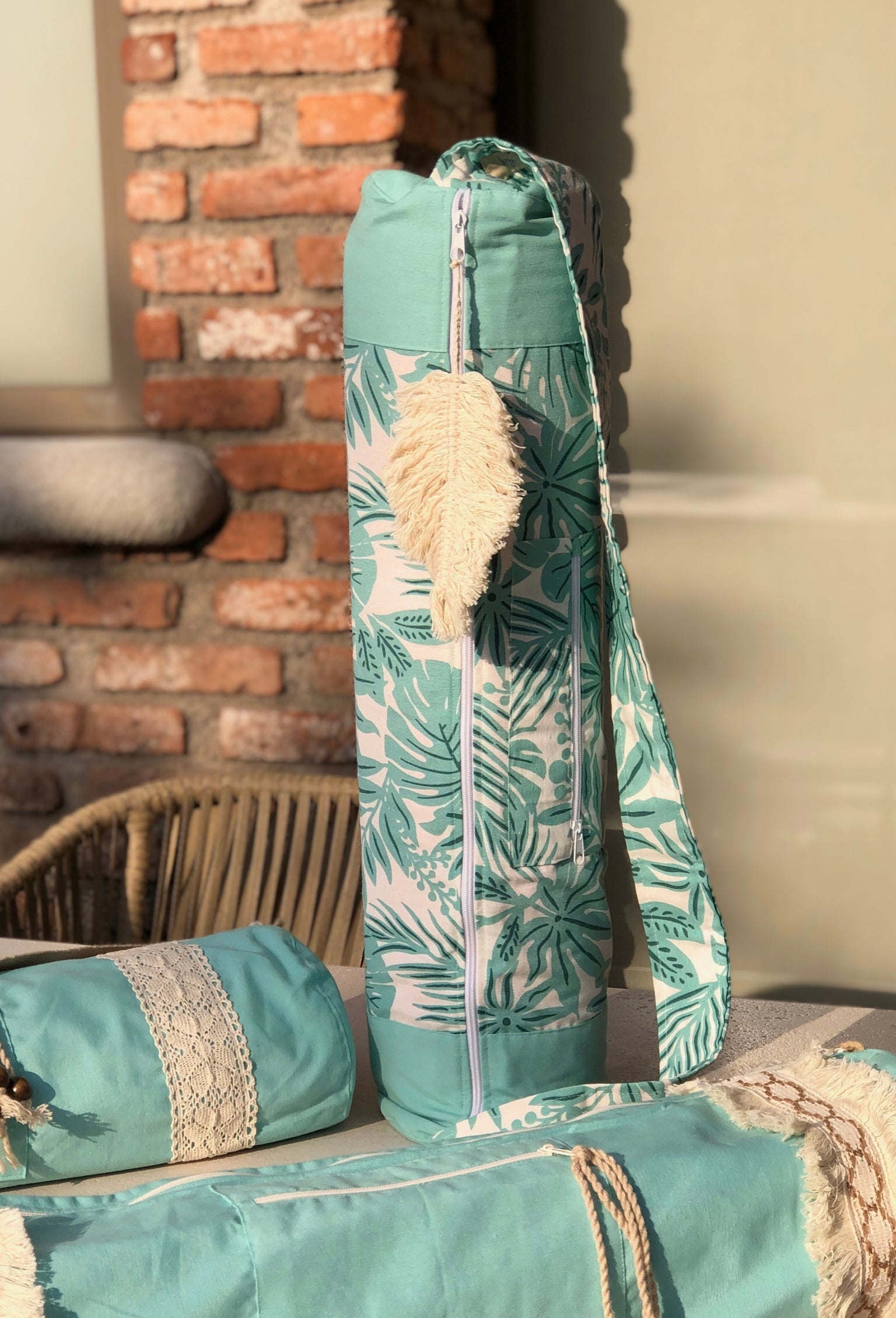 Bolsa para tapete de yoga - Hojas