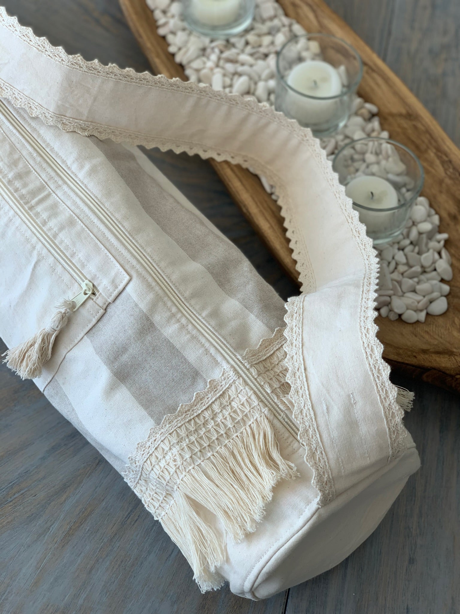 Bolsa para tapete de yoga - Beige